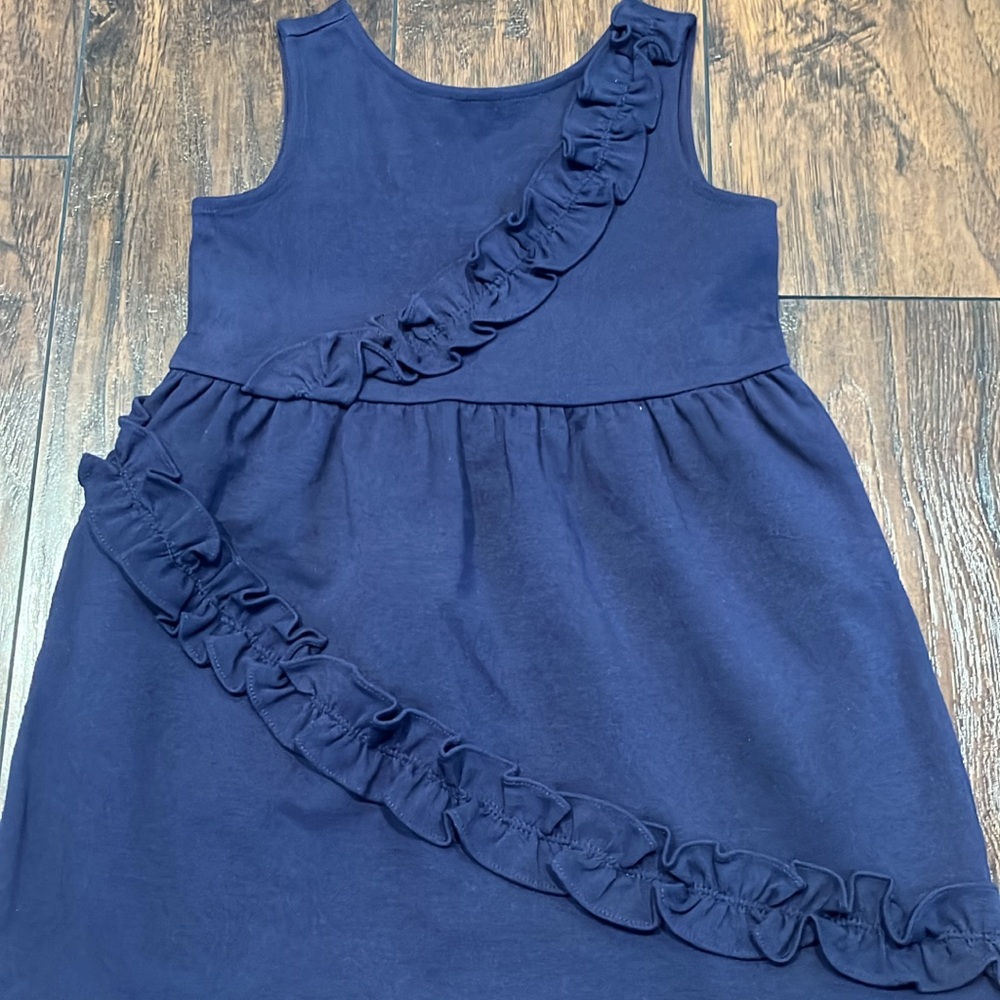 Janie and Jack Navy Ruffle Casual Dress
